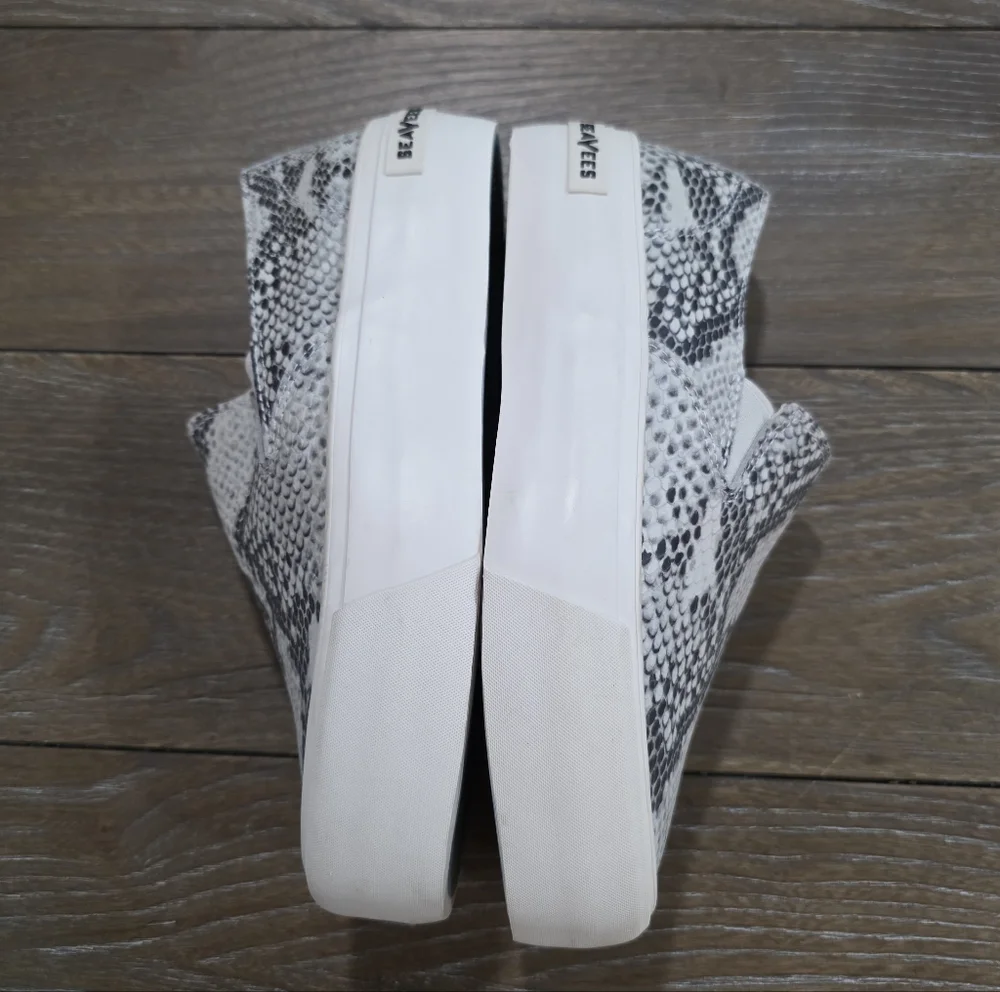 SeaVees Baja Mulholland Platfrom Snakeskin Sneakers, Women's Size 7